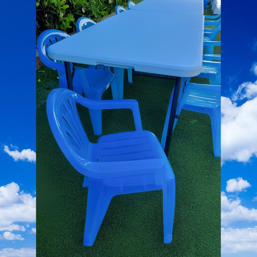 Light Blue Combo Tables and Kids Chairs image 2