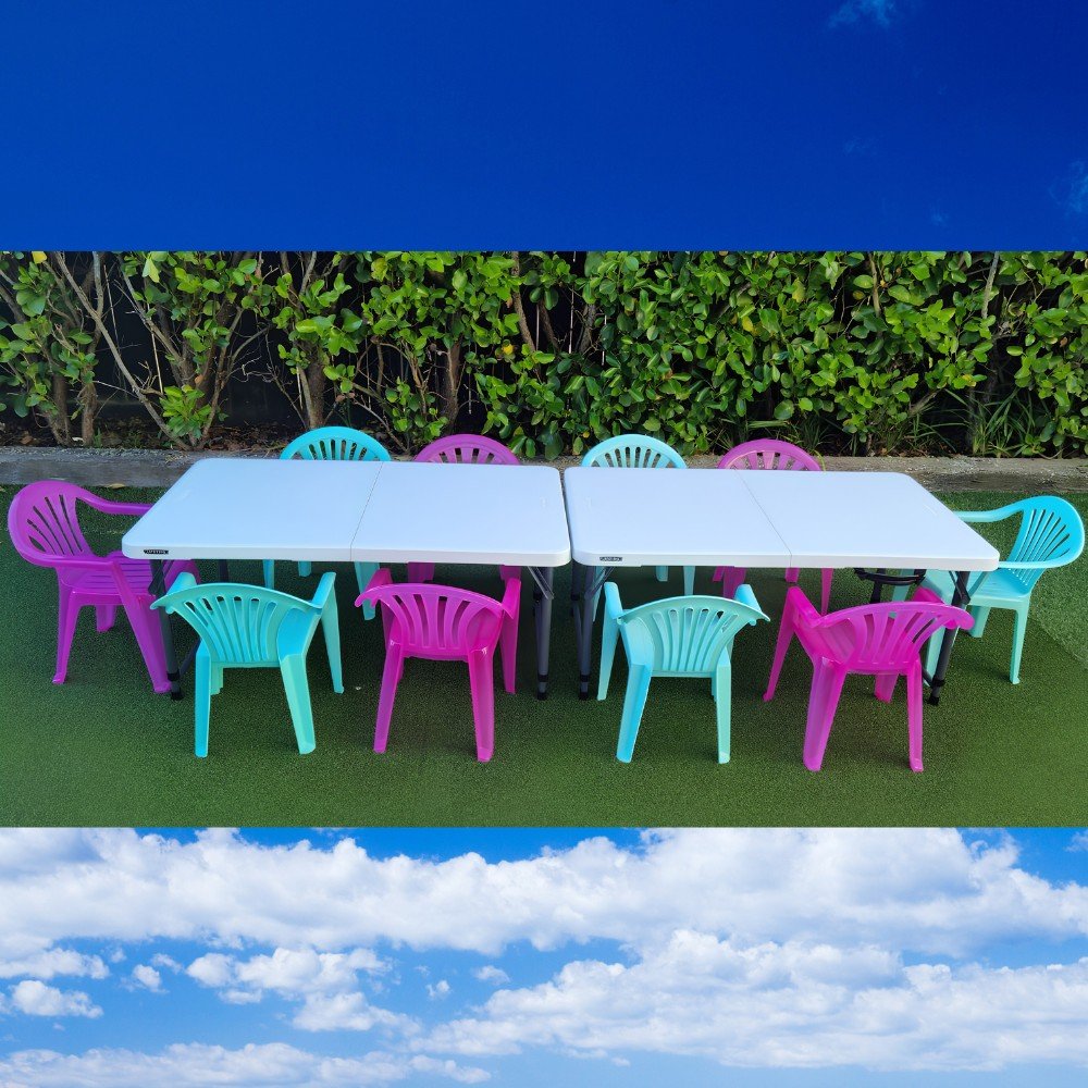 Mint and Pink Combo Tables and Kids Chairs image 3